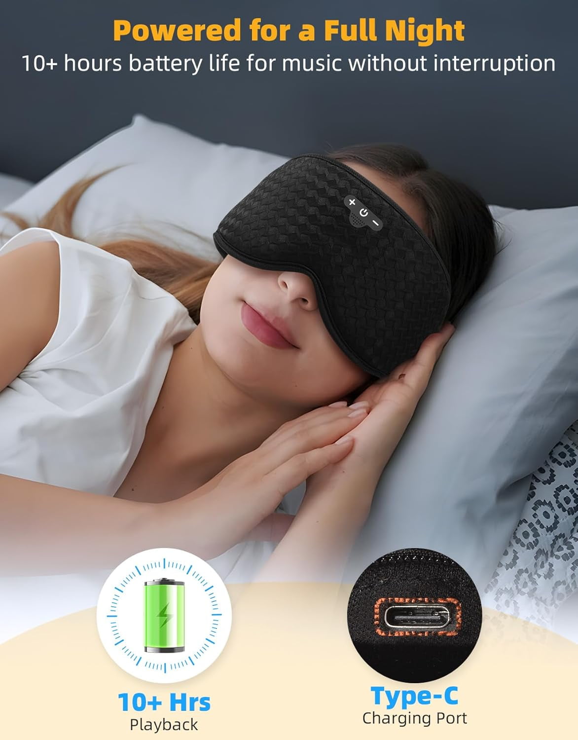 3D Wireless Sleep Mask with Adjustable Blackout Design for Ultimate Comfort and Relaxation