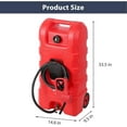 thumbnail image 6 of 15 Gallon Fuel Caddy, Portable Gas Can Fuel Tank Container with Fluid Transfer Siphon Pump and 10ft. Delivery Hose, Diesel Storage Can On-Wheels for Cars ATVs Lawn Mowers Boats, 6 of 7