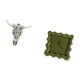 thumbnail image 5 of Escultura de pared con cabeza de toro, decoración de pared, reloj de pared de resina, adorno de cabeza de con patrón moderno, fácil de instalar,, 5 of 8