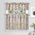 thumbnail image 2 of Kitchen Curtains 36 Inch Short - 3 Panel Set Strawberry Print, Rod Pocket Window Curtains 100% Polyester, Cute Fruit Valance for Farmhouse, Cafe, Living Room, Bedroom, Easy Wash, 2 of 6