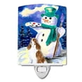 thumbnail image 1 of Carolines Treasures SS1002CNL English Springer Spaniel with Artist Snowman Ceramic Night Light, 1 of 2
