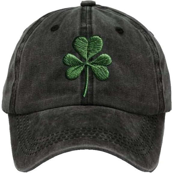 CUKOLSXA Unisex St. Patrick's Day Shamrock Graphic Vintage Hat Casual Baseball Cap Retro Distressed Sun Hat Women's Hats & Caps Men Hats Baseball Hat