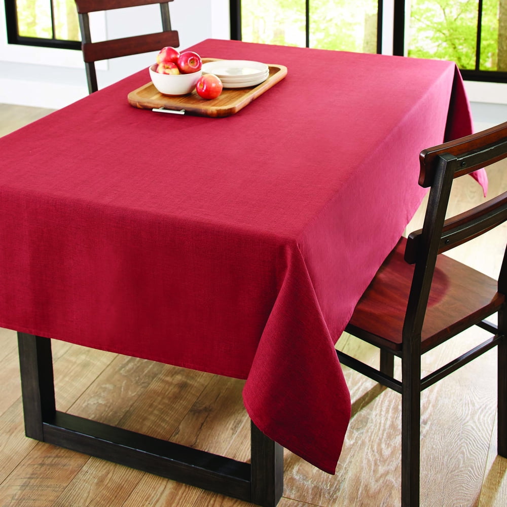 Better Homes & Gardens Blended Weave 60" x 102" Burgundy Tablecloth