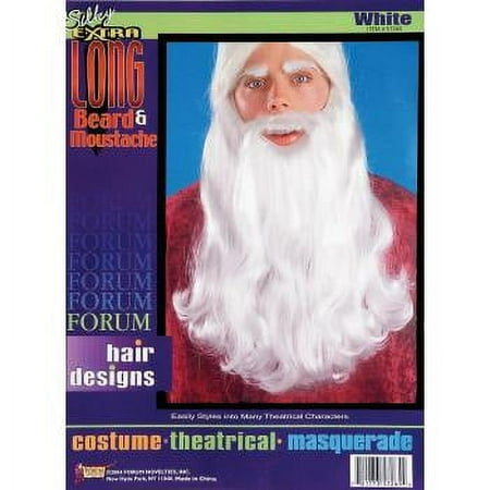 18"BEARD/MOUSTACHE-WHITE