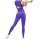 thumbnail image 2 of Gibobby Trajes de Entrenamiento para Mujer Conjunto de yoga para mujer Traje de yoga de color sólido Traje de gimnasio de secado rápido Ropa deportiva para co(Azul,G), 2 of 3