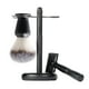 thumbnail image 1 of Juego de afeitado para hombre de 3 uds, juego de soporte para brochas de afeitar, herramienta de limpieza de afeitado negra, maquinilla de afeitar +, 1 of 9