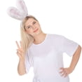 thumbnail image 4 of Diadema de orejas de conejo - Orejas de conejo de Pascua de peluche - Accesorios de disfraz de conejo para niños y adultos MFZFUKR CPB-SSW2030-2, 4 of 5