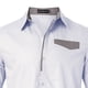 thumbnail image 2 of Camisas s Para Hombre De Vestir Camisa de manga larga de otoño para hombre, camisa de retazos con cuello puntiagudo para a la moda, Top para hombre (White, XXL), 2 of 7