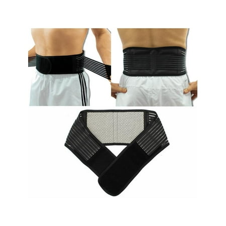 L XL Magnetic Heat Waist Belt Brace For Pain Relief Lower Back Therapy
