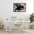 thumbnail image 3 of Stupell Industries Marilyn & Waving Flag People Painting Brown Floater Framed Canvas Art Print Wall Art, 31 x 21, 3 of 10