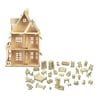 Puzzled Furniture Set and Gothic House Wooden 3D Puzzle Construction Kit