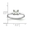 thumbnail image 2 of White Sterling Silver Ring Band Engagement Cubic Zirconia CZ Clear, 2 of 2