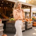 thumbnail image 7 of Womens Cropped Sweatshirt, Quarter Zip Pullover with Stand Collar, Drawstring Hem, Oversized Long Sleeve Tops for Fall Winter XL, 7 of 7