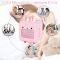 thumbnail image 4 of Pink Despertador para niños, Despertador digital para niños Despertador dual con luz nocturna, repetición, cuenta regresiva, 8 tonos de llamada, tono de llamada personalizado, ran, 4 of 4