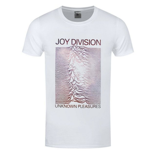 Joy Division - Camiseta Unknown Pleasures Degradado para Adultos Unisex (Blanco)