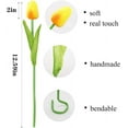 thumbnail image 5 of 20/24pcs Multicolor Artificial Tulips Flowers Fake Faux PU Tulip Bouquet Real Touch Flower Arrangement for Home Room Office Party Wedding Decoration Excellent Gift Idea for Mothers Day, 5 of 7