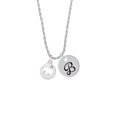thumbnail image 2 of Delight Jewelry Silvertone Elephant Silhouette Silvertone Script Initial Disc - B - Charm Necklace, 20"+3", 2 of 4