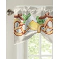 thumbnail image 3 of Oktoberfest Beer Bread Window Curtain for Living Room Christmas Kitchen Cabinet Tie-up Valance Curtain Rod Pocket, 3 of 6
