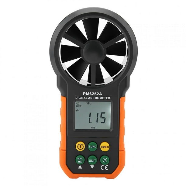 PEAKMETER PM6252A Anemómetro digital portátil de alta precisiónmedidor de velocidad de vientomedidor de volumen de aire para la recogida de datos meteorológicos y windsurfcometa volando vela Khall YB00387