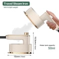 thumbnail image 4 of Mini Portable Folding Steam Iron - Rotates 180°, Handheld Compact Garment Steam Iron, Heats Up Fast, Compact and Easy to Store - Great for Home, College Dorms, Travel and Tight Spaces(White), 4 of 7