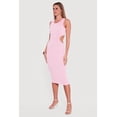 thumbnail image 2 of Women's Rib Knit Cut Out Back Midi Tank Dress, 2 of 3