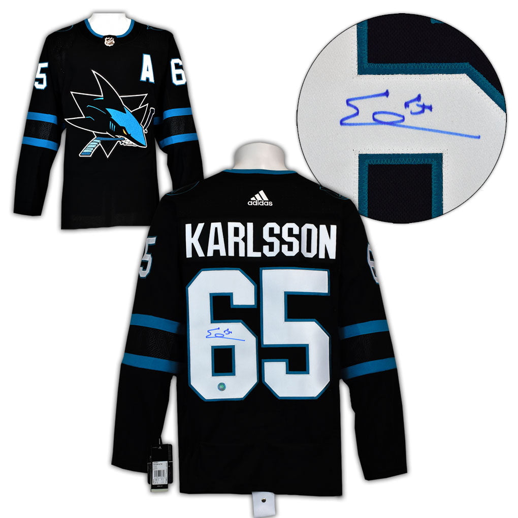 Erik Karlsson Autographed Jersey - San Jose Sharks Alternate Adidas