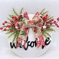 thumbnail image 5 of CSCHome 11.81inch Welcome Sign for Front Door ,Floral Farmhouse  Sign for Front Porch Decor(White), 5 of 5