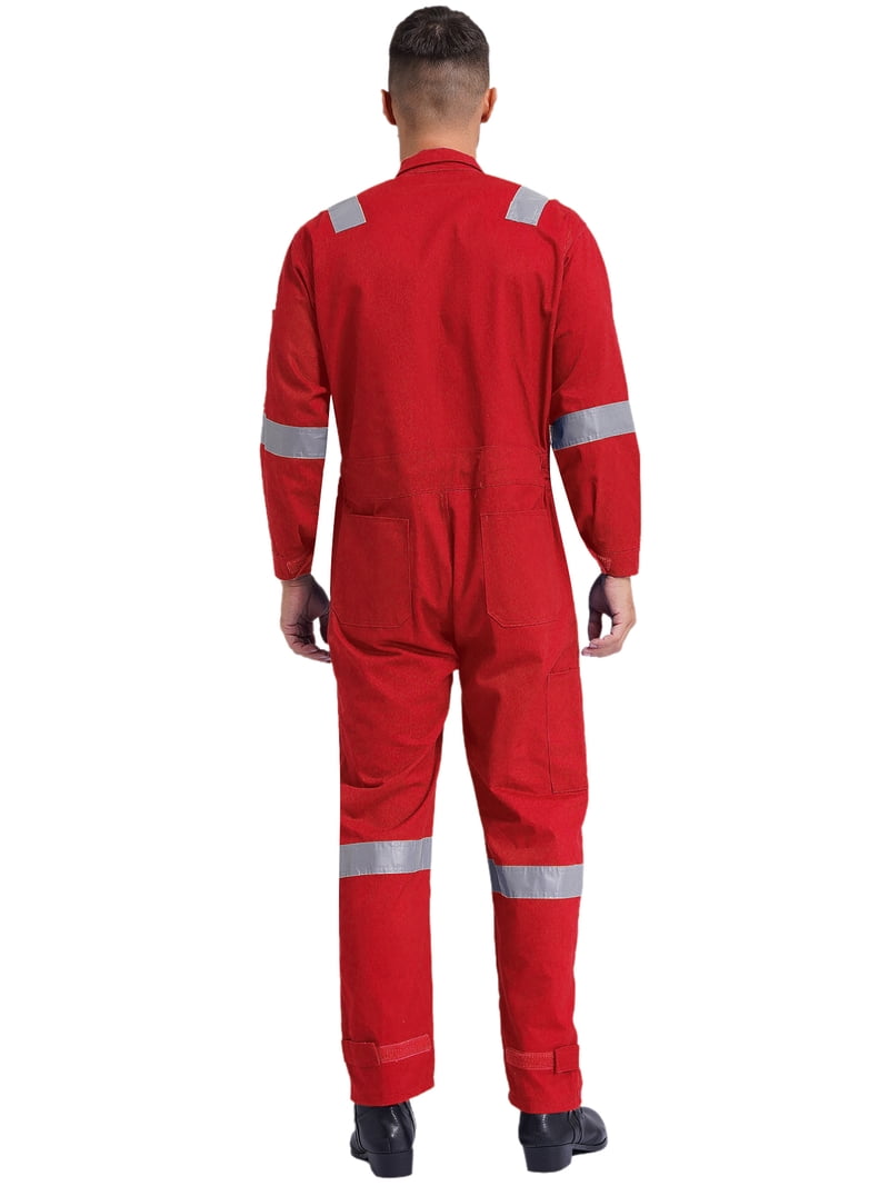 Y★ inhzoy Men's Long Sleeve Work Coveralls Jumpsuits Mechanic Uniform