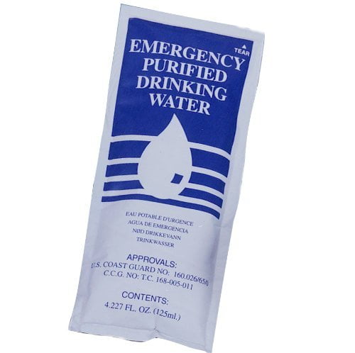 Emergency Purified Drinking Water Pouches Survival Kits S.O.S Case of 48 