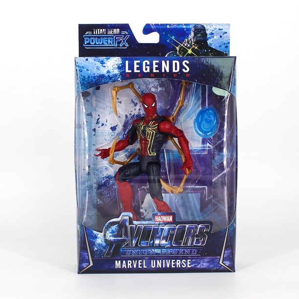 15Cm Marvel Avengers: Endgame Spiderman Ironman Illuminate Anime Figura Acción Juguete Regalo de Navidad Articulaciones móviles Muñeca giratoria xuanjing unisex