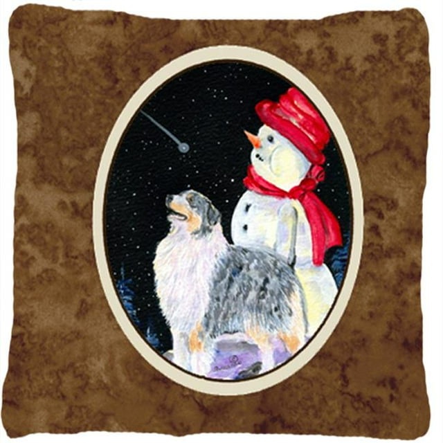 Australian Shepherd Decorative Fabric Pillow - 14 x 14 in.
