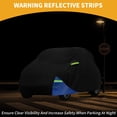 thumbnail image 3 of Cubierta impermeable para coche Unique Bargains, 210D Oxford, negra y azul, con cremallera, protección contra lluvia y sol para Smart Fortwo 2007-2019., 3 of 6