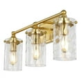 thumbnail image 6 of SAFAVIEH Johari 3-Light LED Gold Iron Wall Sconce with Clear Shade, 6 of 7