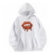 thumbnail image 2 of Sudadera con capucha para mujer, moderna, blanca, sencilla, de manga larga, para mujer, para adultos L, 2 of 9
