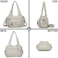 thumbnail image 6 of Sunyuer Vintage Tote Bags for Women, Large Capacity Vintage Multi-Pocket PU Leather Handbag Crossbody Shoulder Bag, 6 of 8