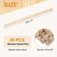 thumbnail image 2 of Uxcell Wooden Dowel Rod, Wood Dowels Unfinished Round Wood Sticks Precut Wooden Rods for Craft DIY Projects Home Decor 200 x 10mm, 2 of 7