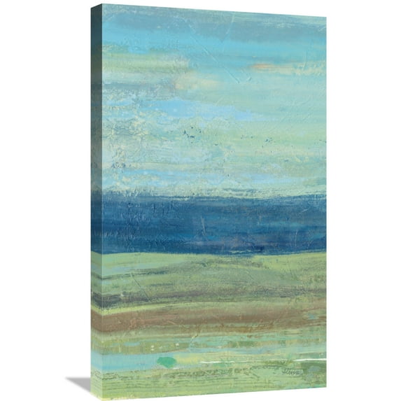 Global Gallery Albena Hristova 'Azure Wave Panel I' Canvas Wall Art