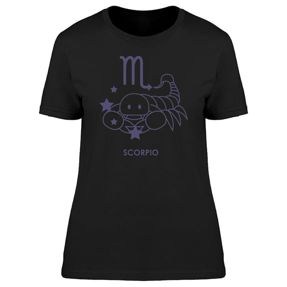 Cool Scorpio Zodiac Doodle Tee Women's -Image by Shutterstock