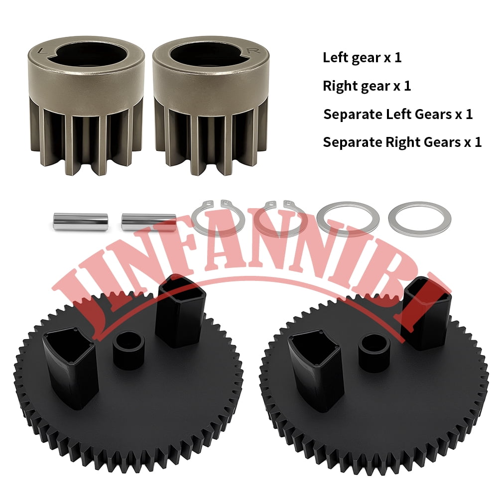 60-Tooth R-2280 NP08 Lawn Sweeper Gear Kit with Hardware for John Deere STS-42JD, Brinly STS-42, Groundwork 42" Sweepers