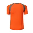 thumbnail image 5 of Haitryli Mens Athletic Sport Shirts Short Sleeve Sun Protection Rash Guard Tops Outdoor Undershirt Orange L, 5 of 6