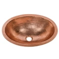 thumbnail image 3 of Premier Copper Products Lo17f  17" Oval Copper Drop In Or Undermount Bathroom Sink -, 3 of 5