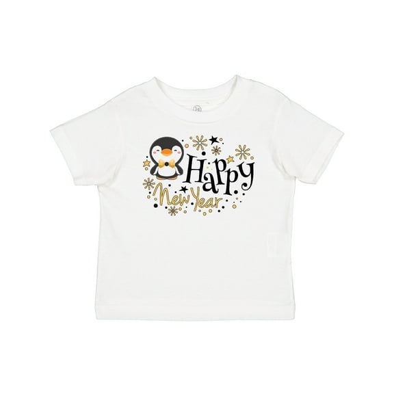 Inktastic Happy New Year with Cute Penguin Boys or Girls Baby T-Shirt
