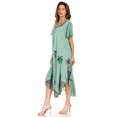 thumbnail image 3 of Sakkas Watercolor Palm Tree Tank Caftan Dress - Sea Green - One Size, 3 of 5