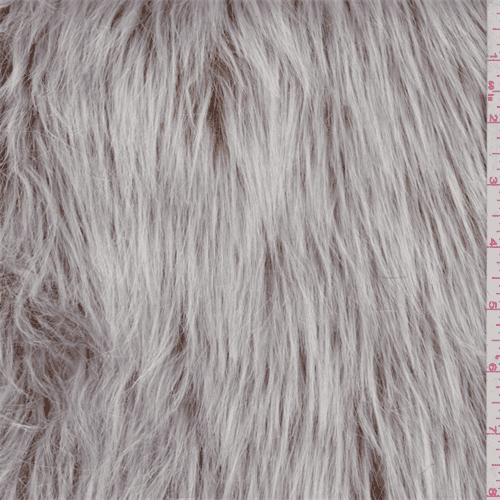 Camel/White Long Hair Faux Fur, Fabric Sold By the Yard
