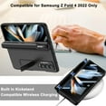 thumbnail image 6 of Compatible Samsung Galaxy Z Fold 4 Phone Case with S Pen Holder Magnetic Hinge Protection & Kickstand,Shockproof Heavy Duty Dual Layer Protective Bumper Case for Samsung Z Fold 4 Case Black Men, 6 of 12