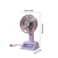 thumbnail image 4 of Vintage Style Mini Desk Fan,1200mAh Rechargeable Small Fan with Digital Battery Display,Adjustable 3-Speed USB Personal Fan for Home Office Bedroom,Cute Portable Desktop Fan with Quiet Operation, 4 of 7