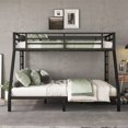 thumbnail image 2 of Metal Bunk Beds, Twin XL over Queen Bunk Bed Frame with 2 Ladders and Full-Length Guardrail for Teens and Adults, Space-Saving/Noise Reduced/No Box Spring Needed, Black, 2 of 7