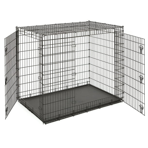 MidWest Homes For Pets Dog Crate Metal ABS Plastic 54 Inch Double