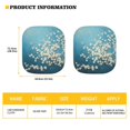 thumbnail image 5 of Yuyamidu White Flower Car Windshield Sunshade for Sedan SUV Truck Van 2 Pieces Blue Auto Front Windshield Sun Visor Foldable Front Window Heat Reflector Block, 5 of 5