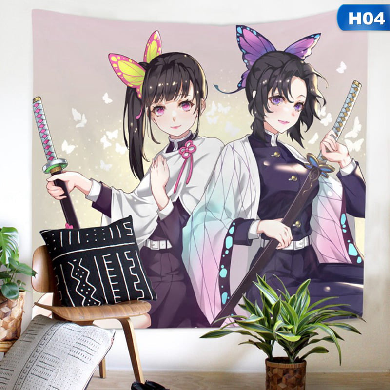 SHIYAO Anime Demon Slayer 3D Background Wall Cloth Tapestry Wall 